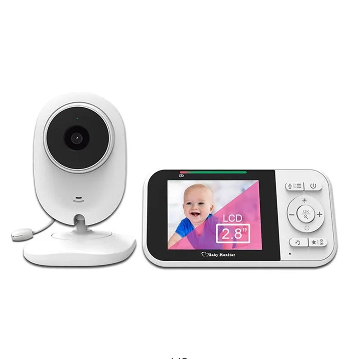 KIDSTAR - Cámara Monitor Bebé 2.8” LCD Visión Nocturna y Audio