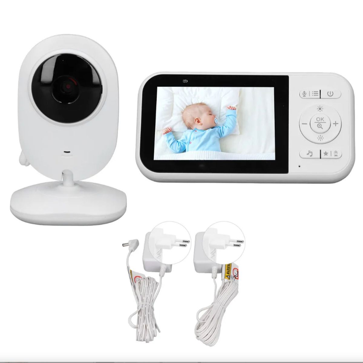 KIDSTAR - Cámara Monitor Bebé 2.8” LCD Visión Nocturna y Audio