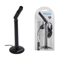 PHILCO - Micrófono Para Pc Notebook Multimedia Plug Con Pedestal