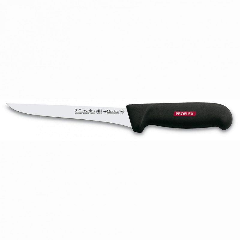 3 CLAVELES - Cuchillo Deshuesador 15 cm Negro