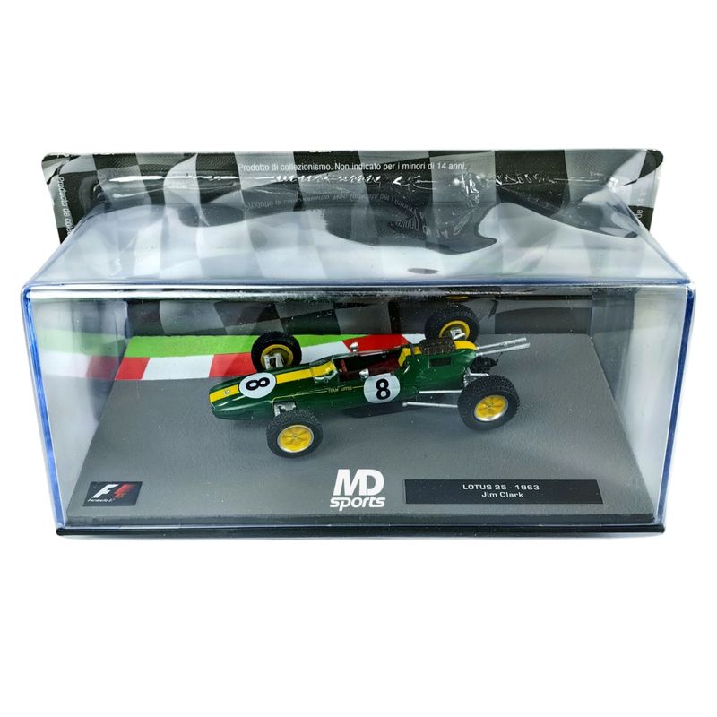 FORMULA 1 - Auto Formula 1 Lotus 25 1963 #8 Jim Clark Caja Acrilica 1:43