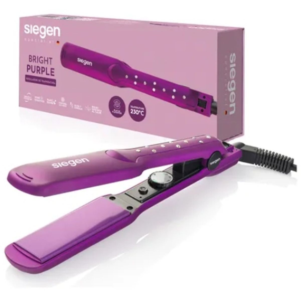 SIEGEN - Alisador Siegen Sg-3540 Cerámica + Tourmalina Color Violeta