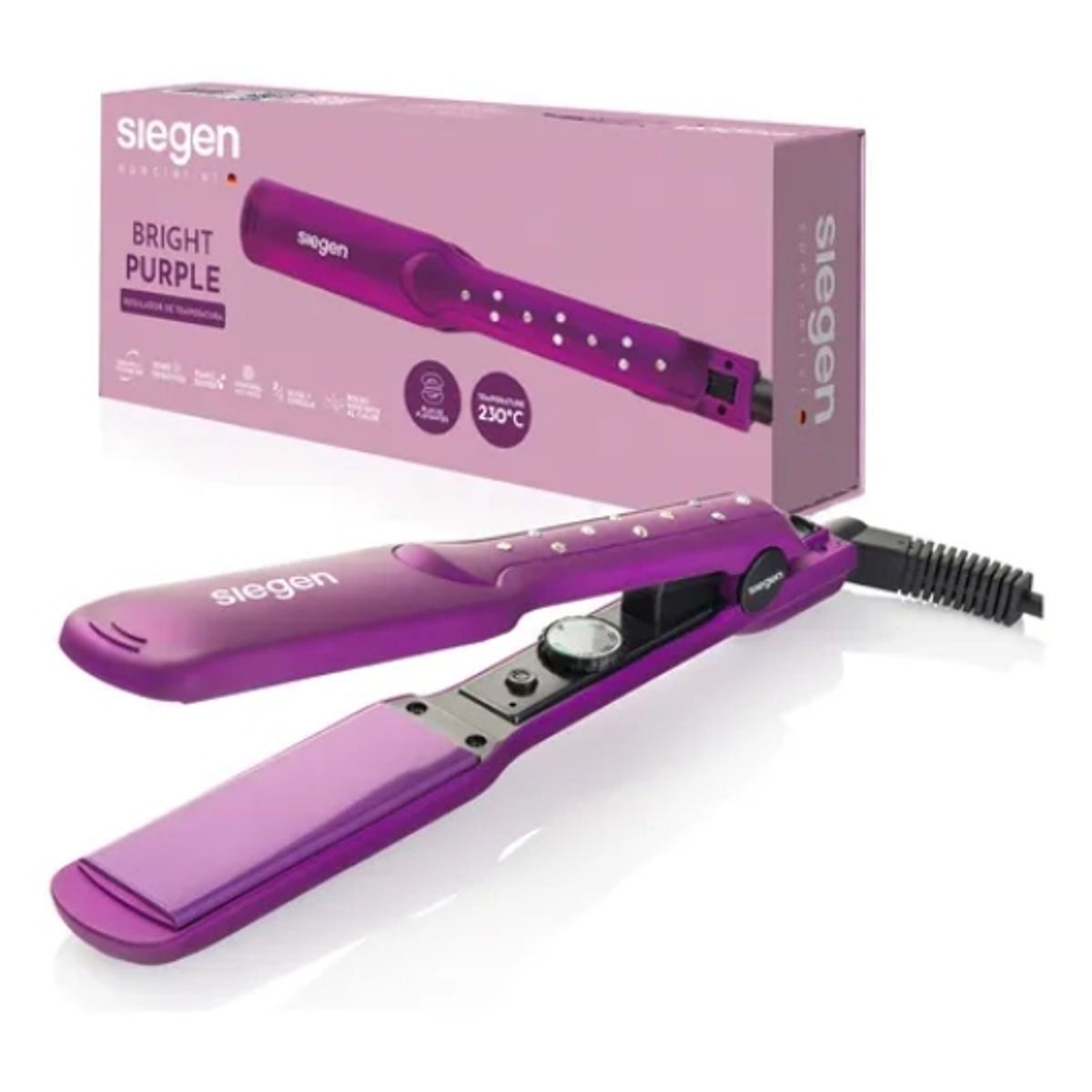 SIEGEN - Alisador Siegen Sg-3540 Cerámica + Tourmalina Color Violeta