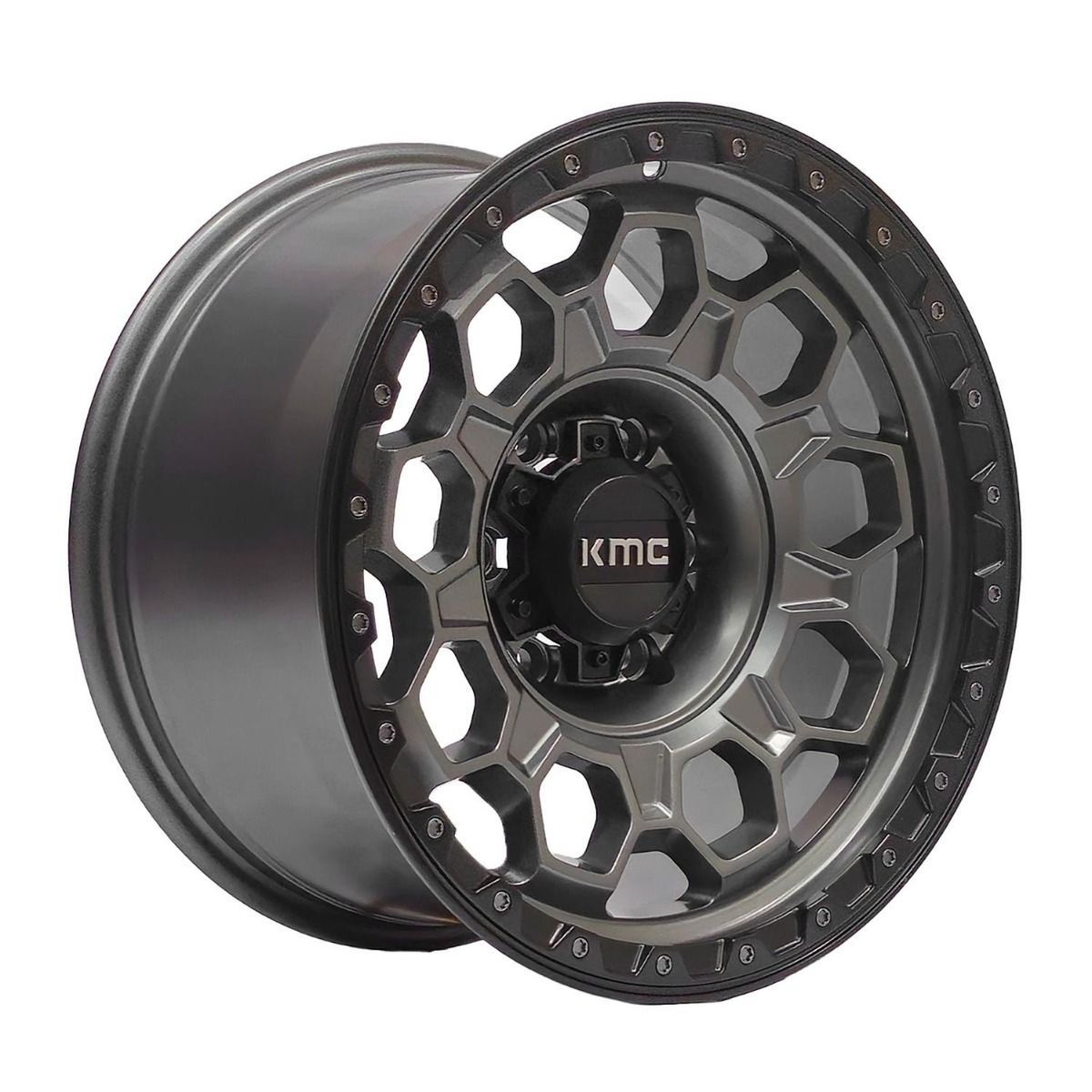 KMC - Set 4 Llantas 17x9 6X139 Et0 TREK MG-LMB-GR