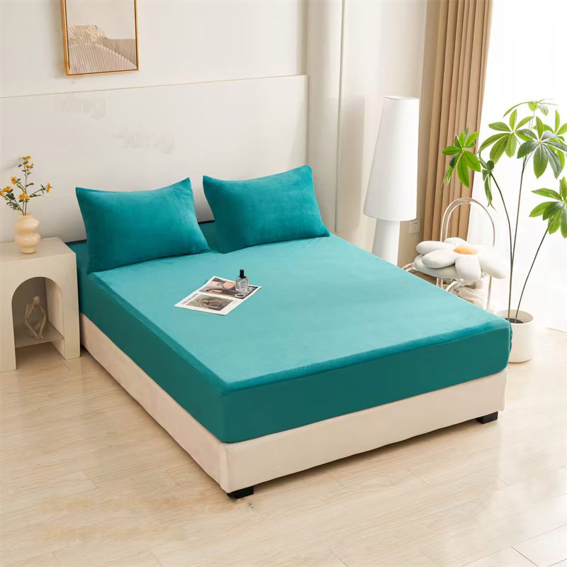 GENERICO - TOPPER O CUBRE COLCHON PLUSH UNICOLOR IMPERMEABLE 1.5 PLAZAS TF