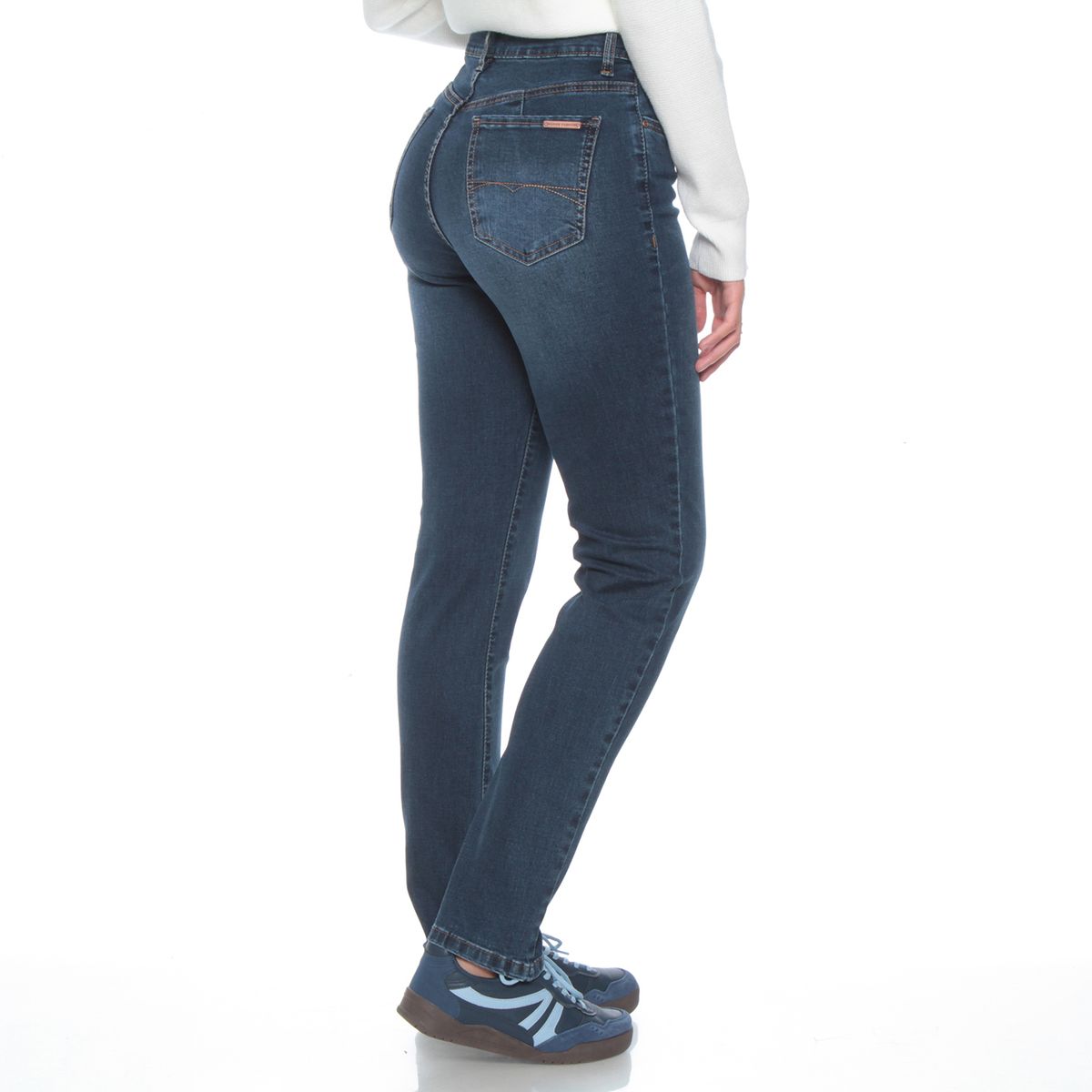 WADOS - JEANS PITILLO TIRO ALTO PRETINA BASICA 1 BOTON
