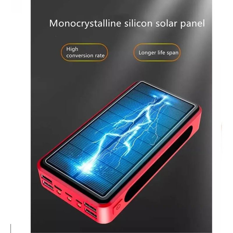 MUNDO MAGIA - Bateria Externa 80000mha  Carga Inalambrica  Solar