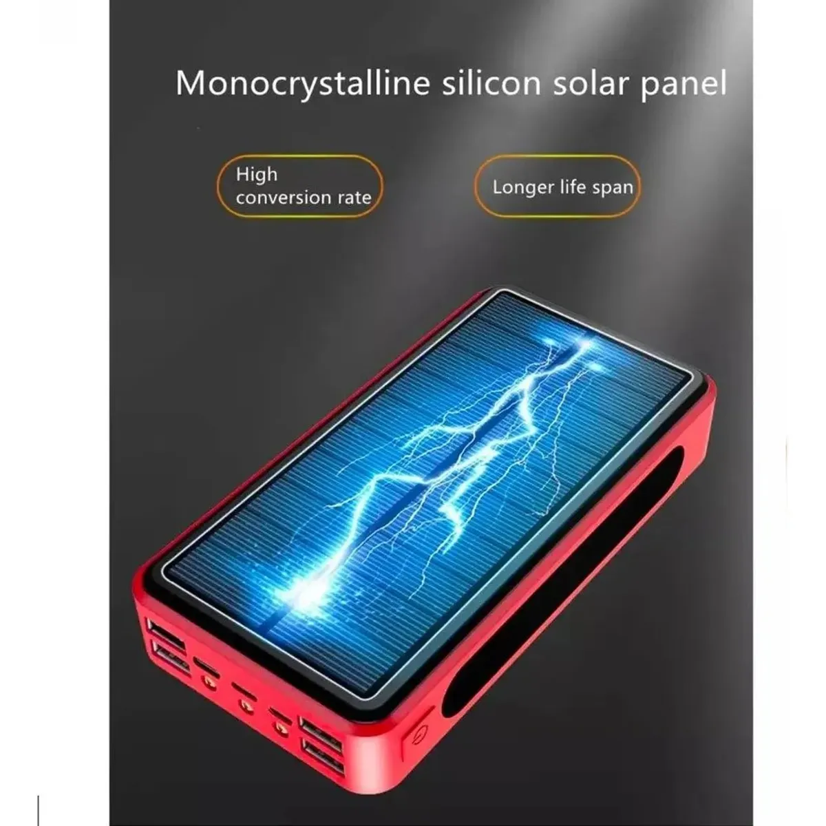 MUNDO MAGIA - Bateria Externa 80000mha  Carga Inalambrica  Solar