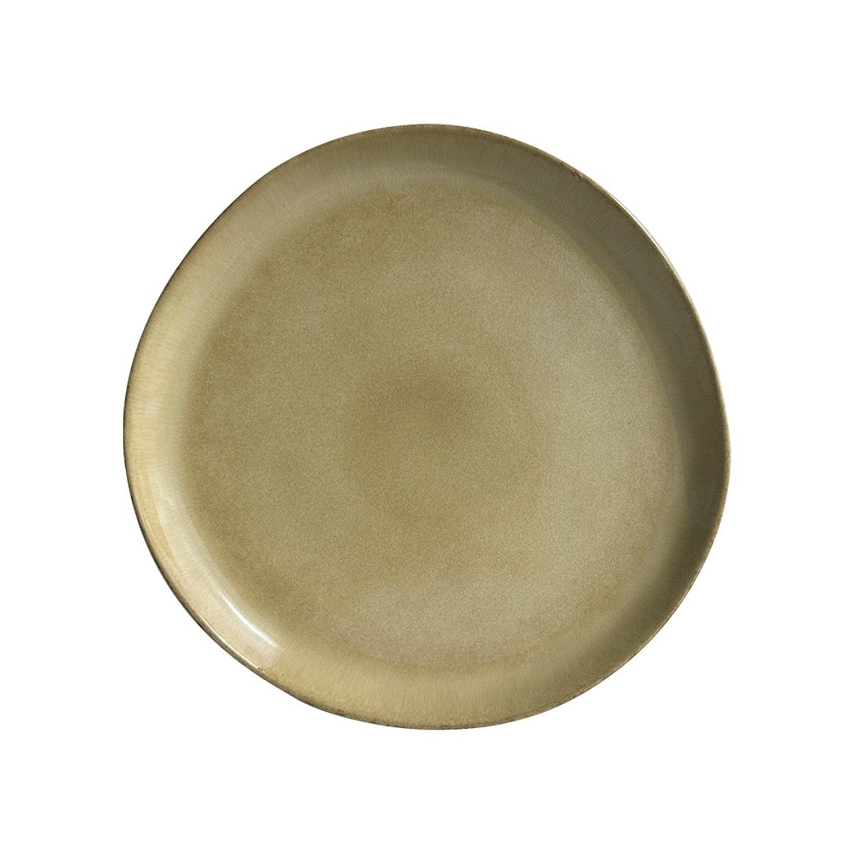 GENERICO - Set De 6 Plato Redondo Ceramica 26 Cm Linea Ekos - Beige - Tipo Gres