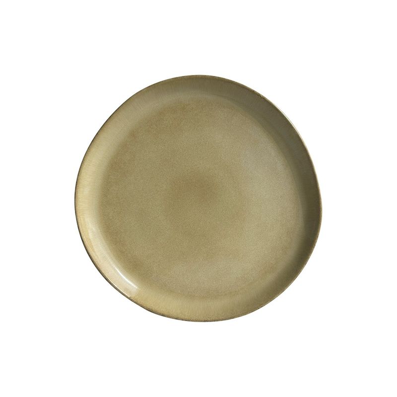 GENERICO - Set De 6 Plato Redondo Ceramica 26 Cm Linea Ekos - Beige