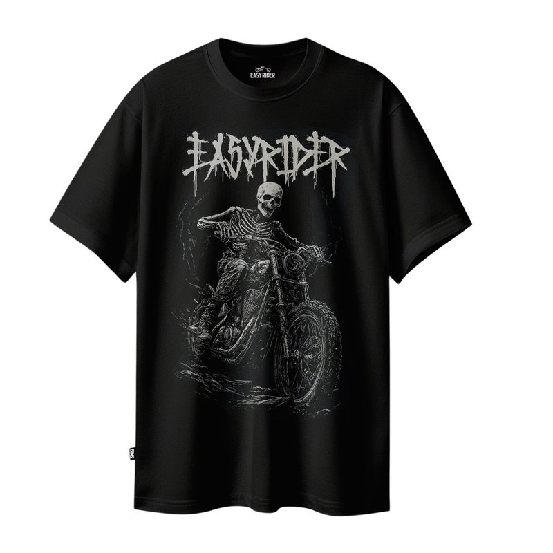 EASY RIDER MOTORSHOP - EASY RIDER MOTORSHOP - Polera Skull Negra 100% algodón