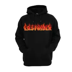 EASY RIDER MOTORSHOP - - Polerón Flama Negro