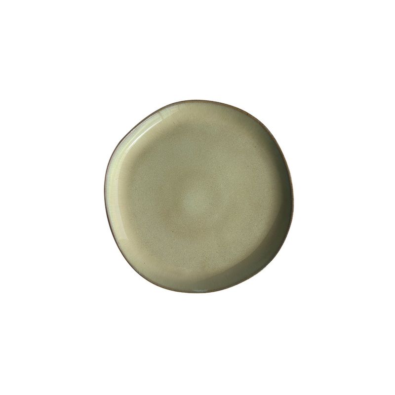 GENERICO - Set De 6 Plato Redondo Ceramica 20 Cm Linea Ekos - Beige