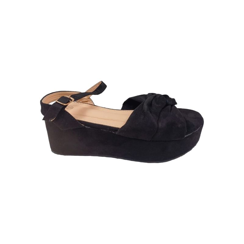HERIEL - Sandalia Negra Plataforma Mujer