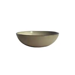 GENERICO - Set De 6 Bowl Redondo Ceramica 18X52 Cm Linea Ekos - Beige - Tipo Gres