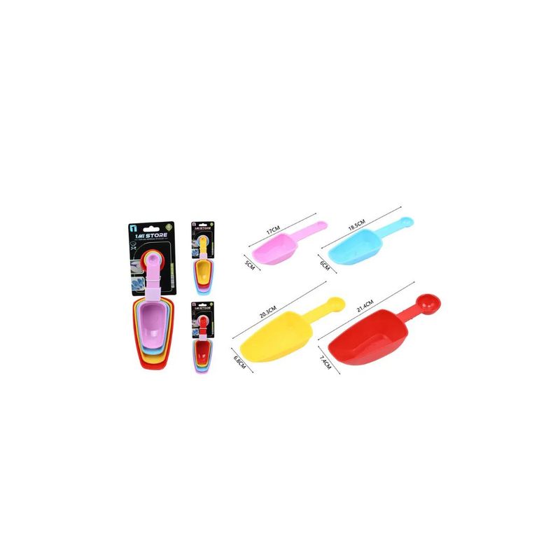 GENERICO - CUCHARA MEDIDORA DE COLOR 4PCS