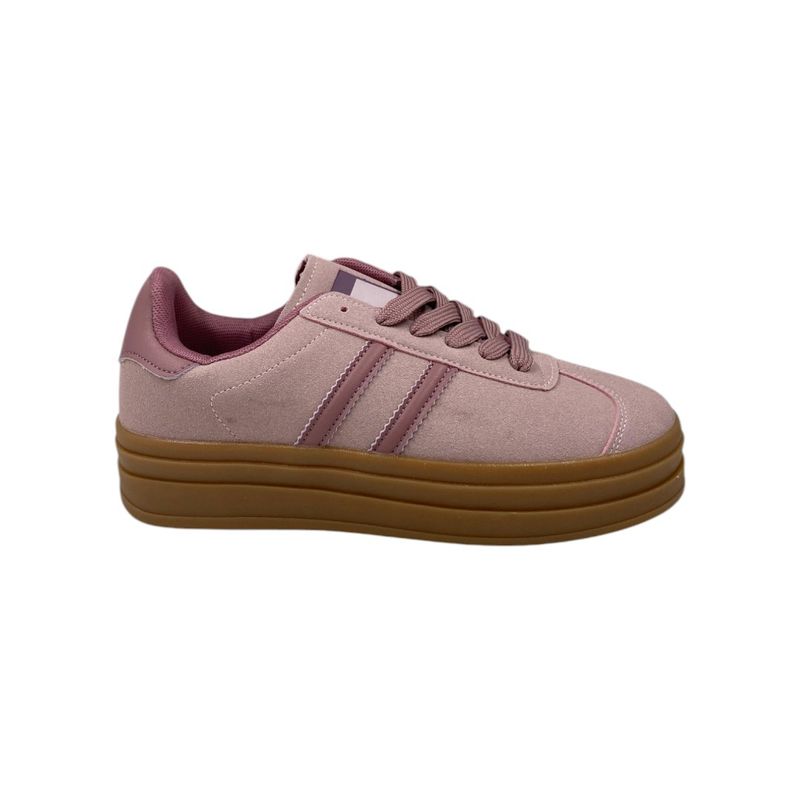 HERIEL - Zapatilla Rosa Plataforma Mujer