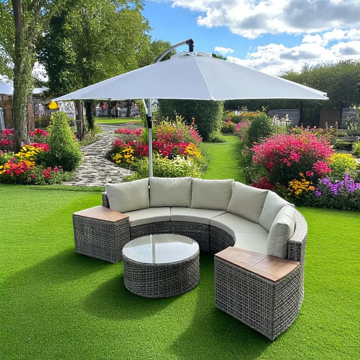 DECODREAMS - Juego de Terraza Lounge Natural