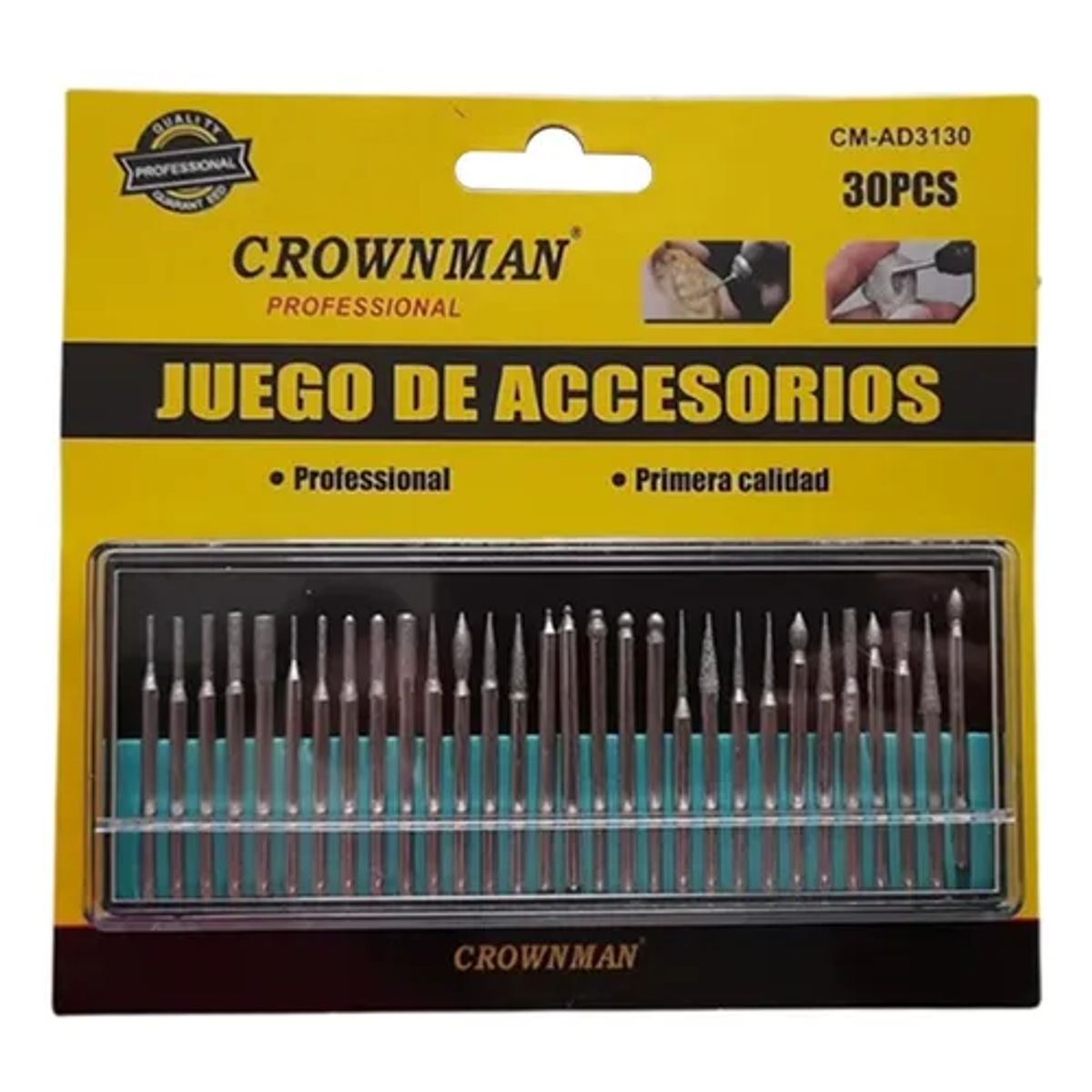 GENERICO - Juego Puntas Brocas Diamantadas Para Dremel 30 Piezas Crow