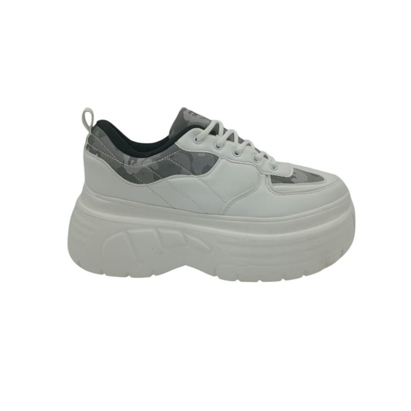 HERIEL - Zapatilla Blanca Plataforma Mujer