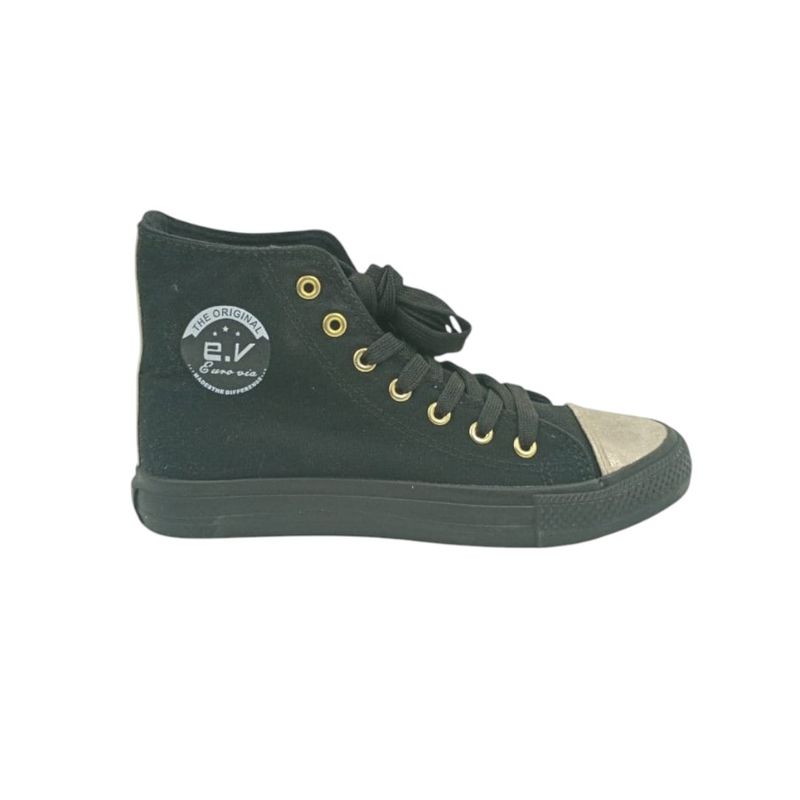 HERIEL - Zapatilla Negra Textil Mujer