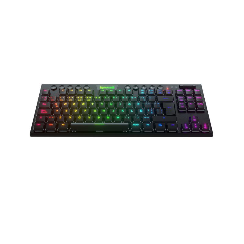 REDRAGON - Teclado Mecánico Redragon Horus K621 RGB SP TKL WiFi Negro