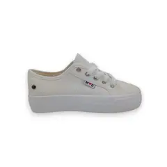 HERIEL - Zapatilla Blanca Textil Mujer