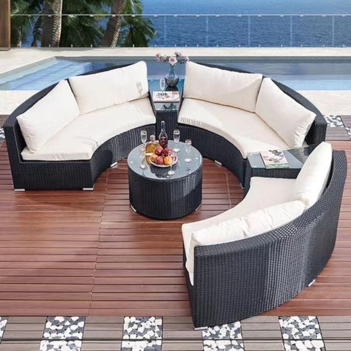 DECODREAMS - Juego de Terraza Oasis de Rattan