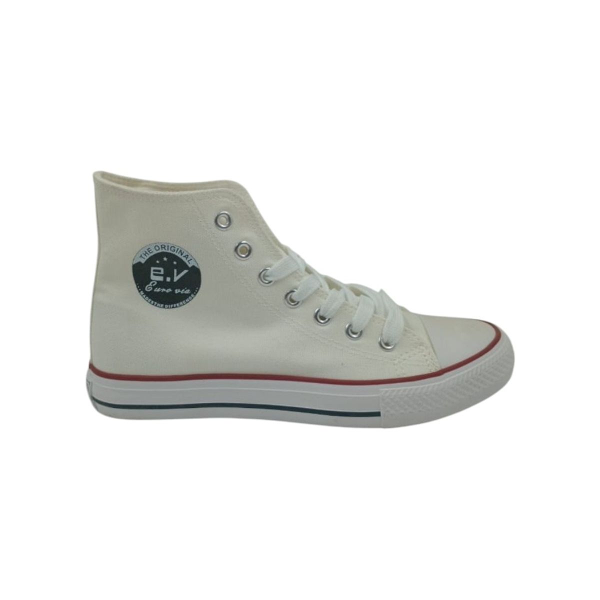 HERIEL - Zapatilla Blanca Textil Mujer