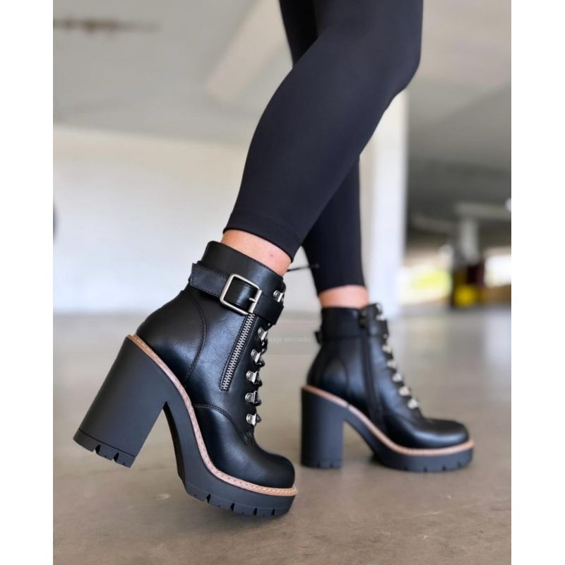 SNOOPY - Botin Mujer  Taco Alto con Plataforma  M345