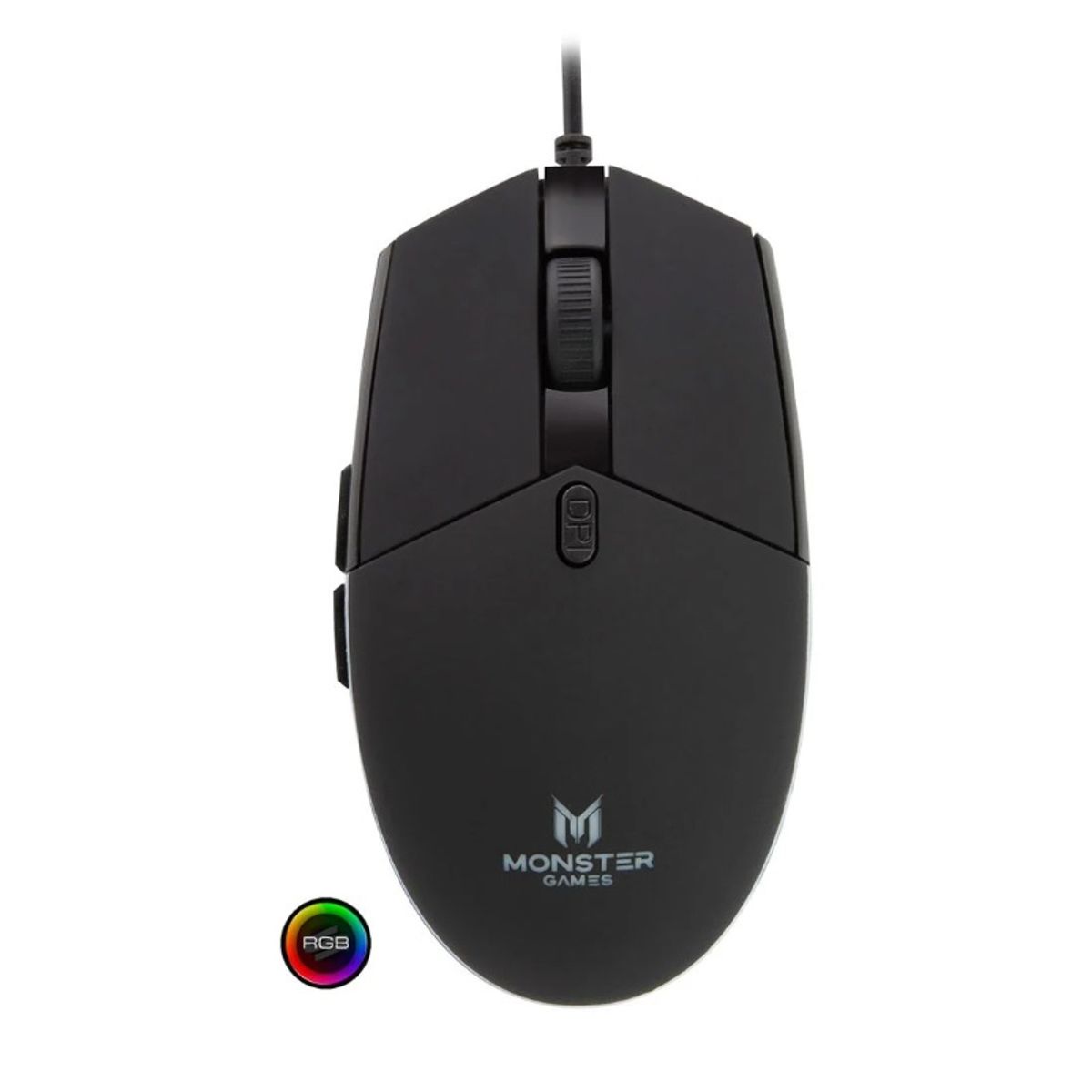 MONSTER GAMES - Mouse Gamer Monster Tide 3200 Dpi 5 Botones Rgb Negro