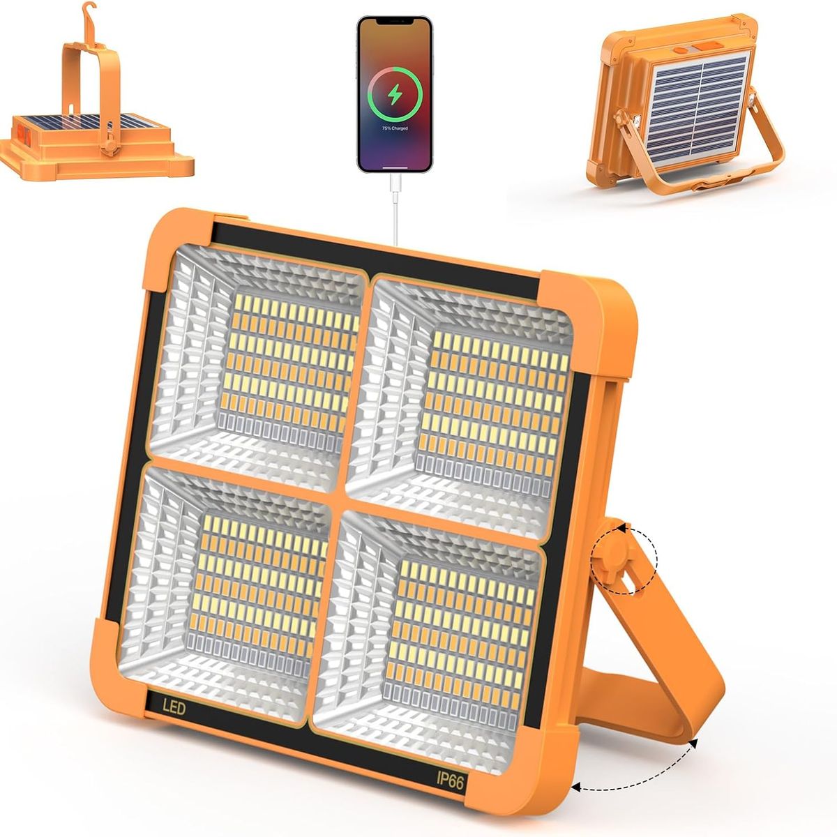 PROWAY - Foco Led Solar Emergencia Baliza Recargable 200w Camping