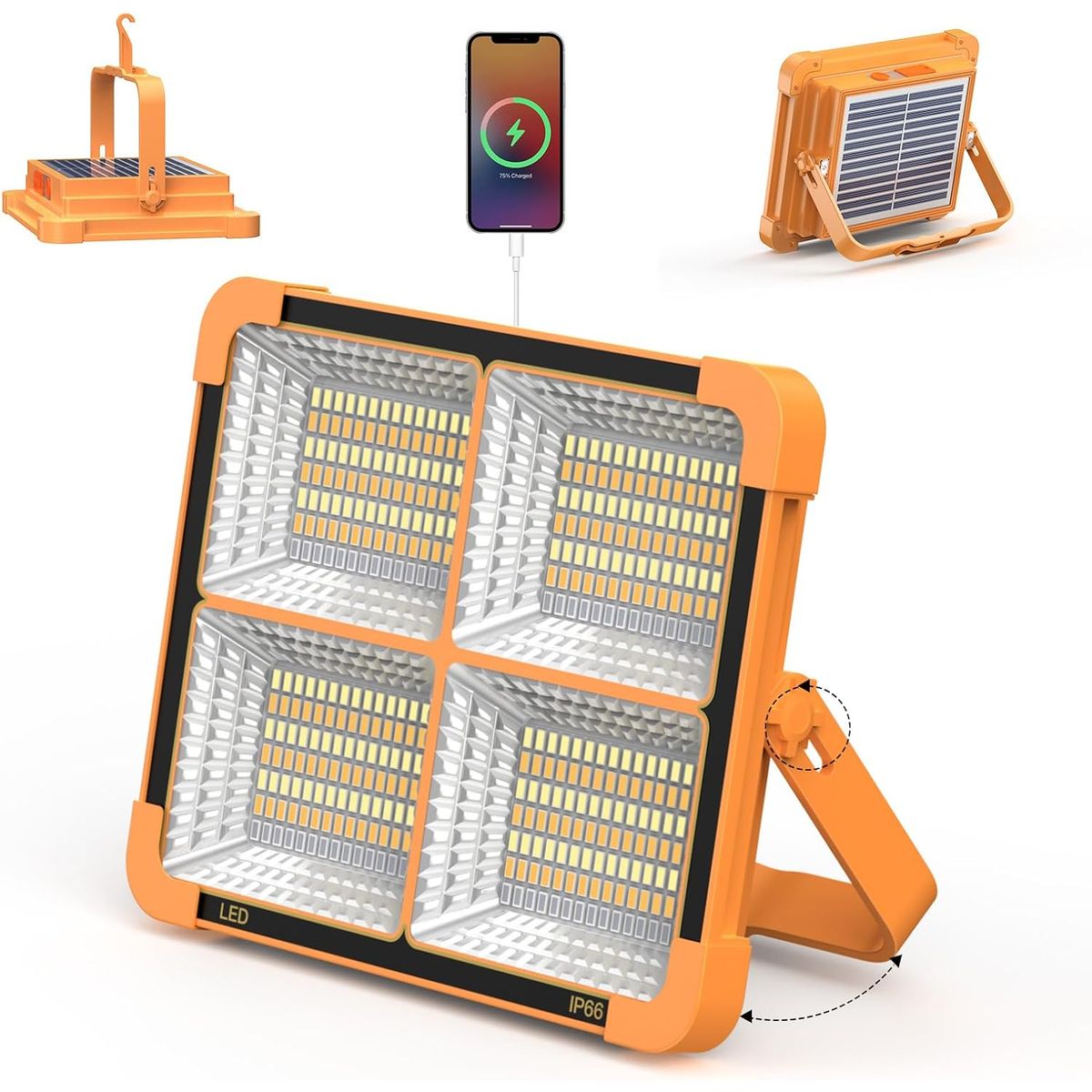 PROWAY - Foco Led Solar Emergencia Baliza Recargable 200w Camping