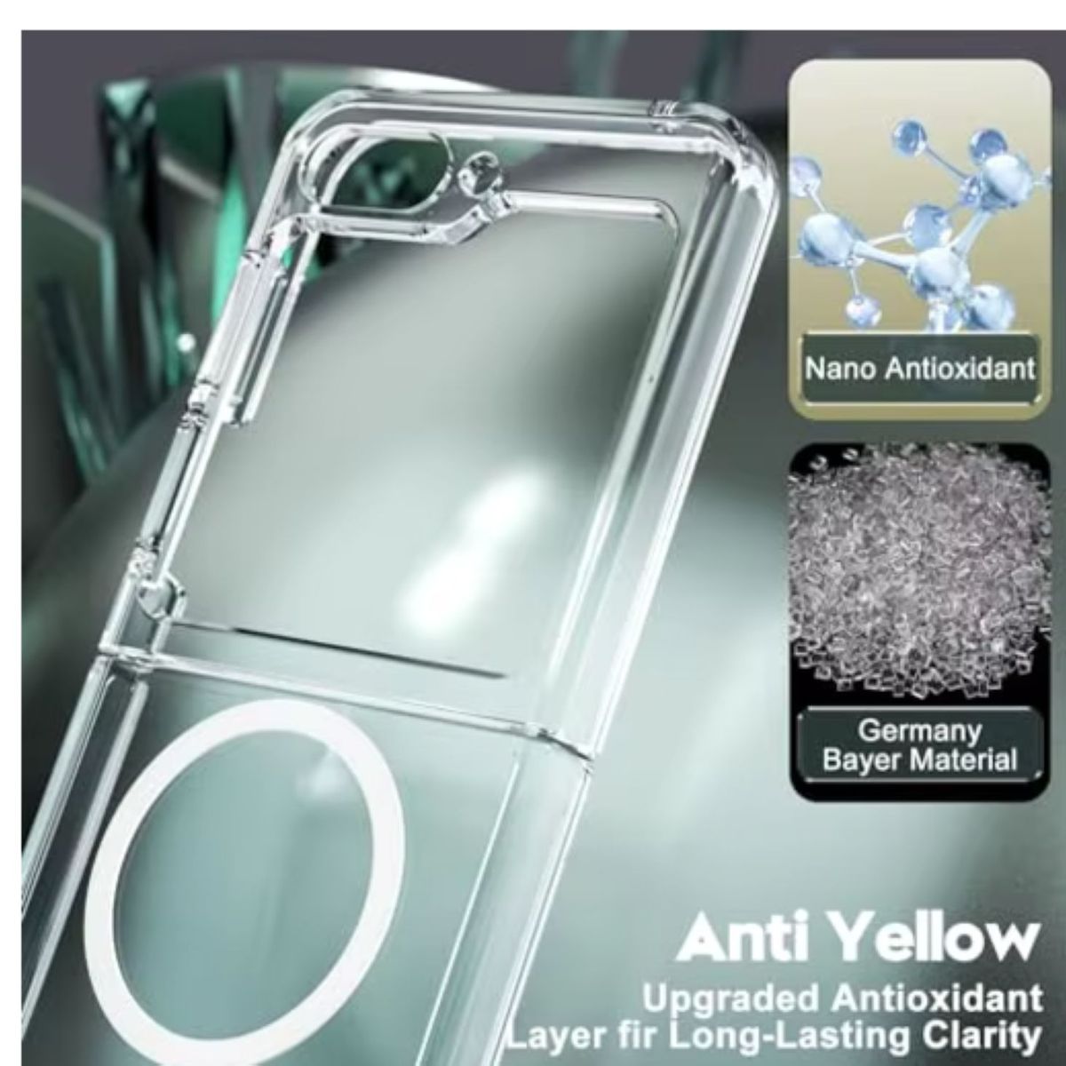 GENERICO - Carcasa Para Samsung Z Flip 6 Transparente MagSafe