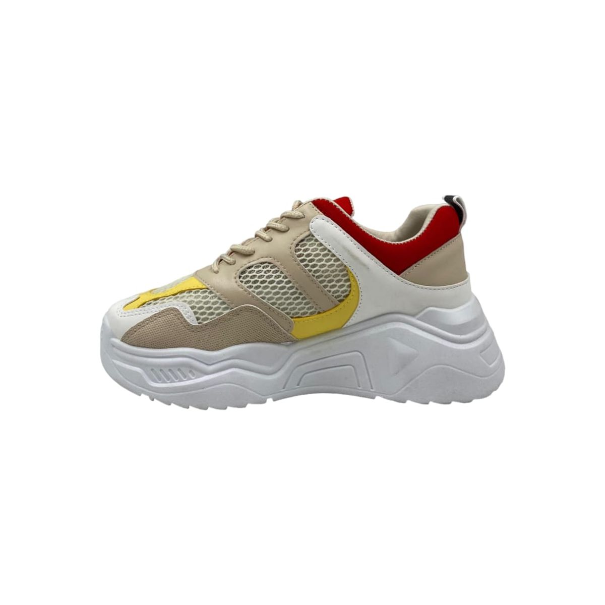 HERIEL - Zapatilla Beige Plataforma Mujer