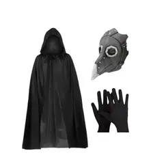 GENERICO - Disfraz Doctor Peste Negra Capa Mascara Guantes Halloween