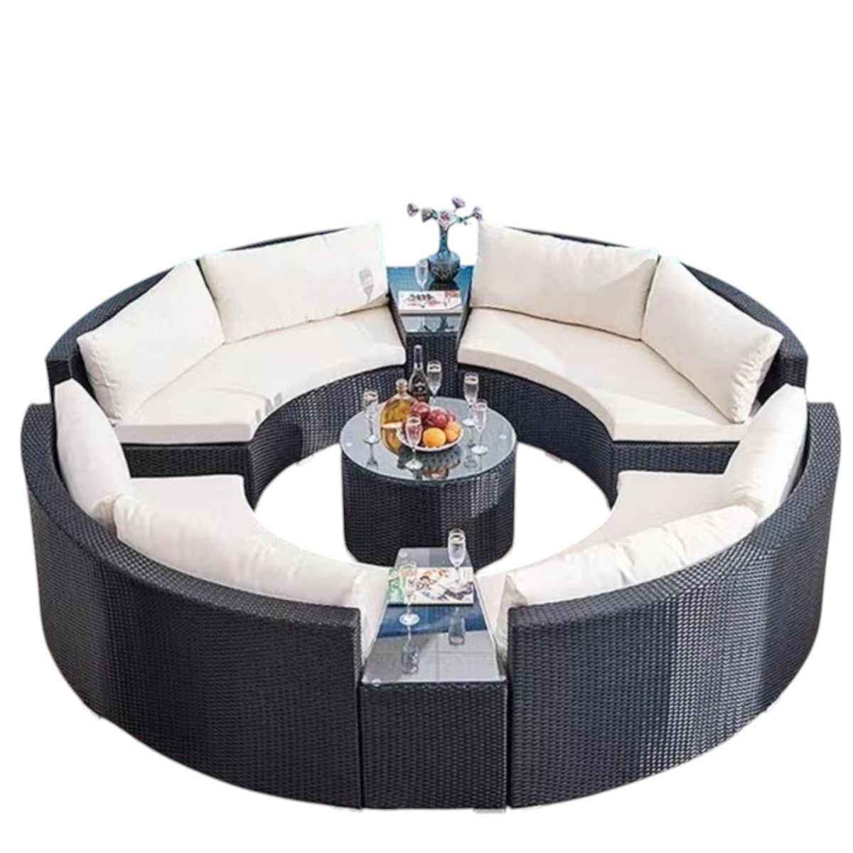 DECODREAMS - Juego de Terraza Refugio de Rattan