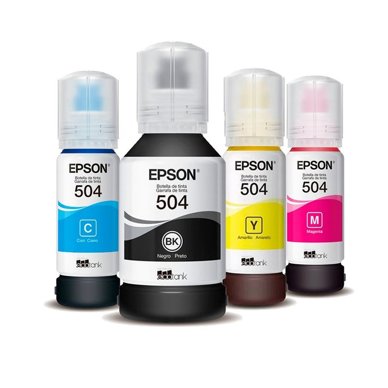 EPSON - Pack 4 Tintas Epson T504 CMYK L4150 L4160 L6161 L6171