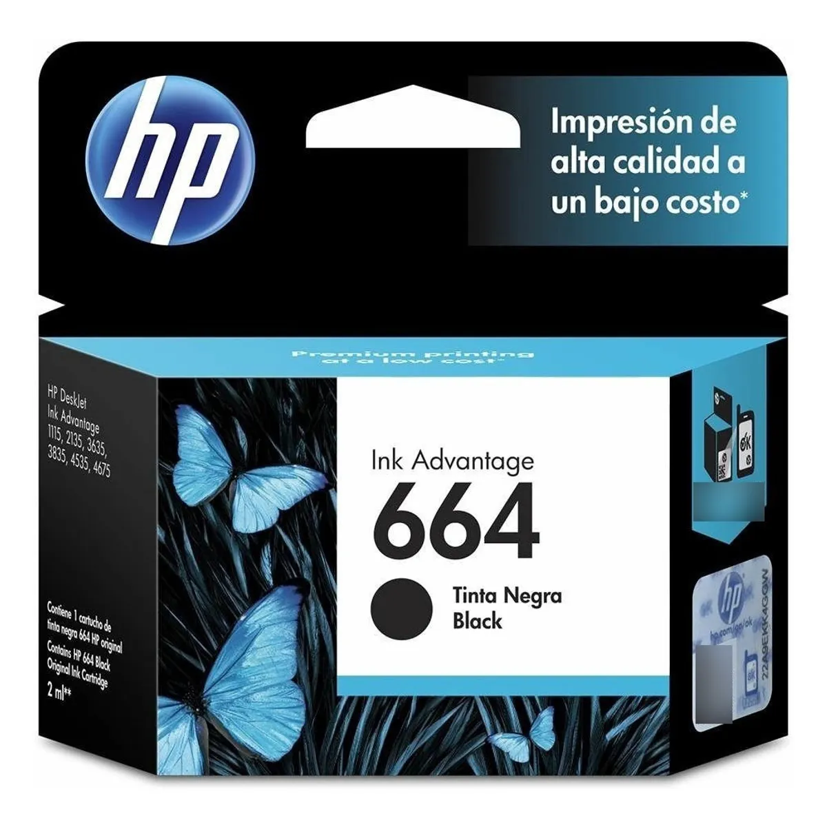 HP - Hp Tinta 664 Negro Advantage F6v29al