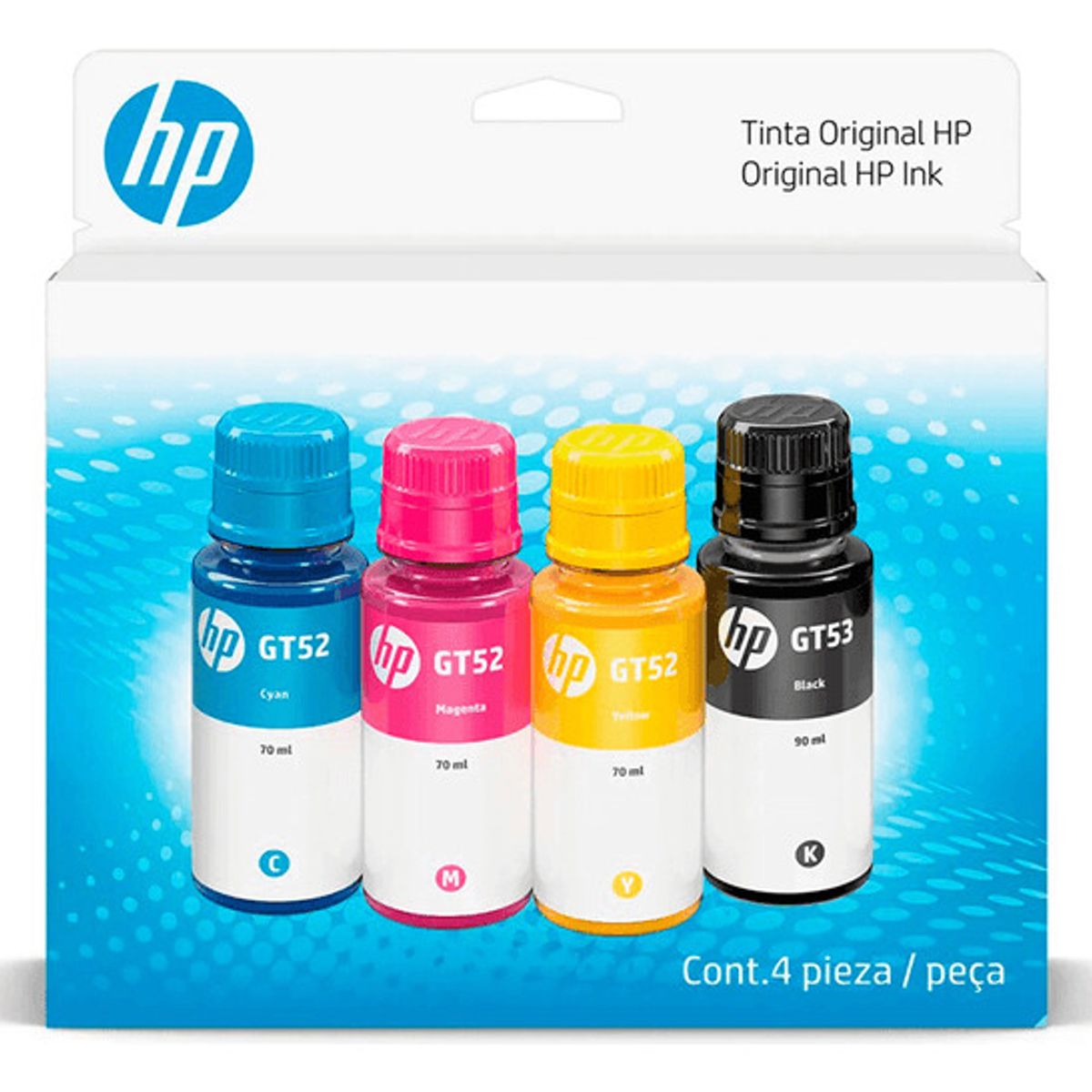 HP - HP GT53 + GT52 (Pack de 4) Amarillo / Cyan / Magenta / Negro