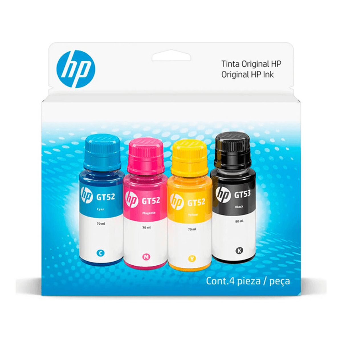 HP - HP GT53 + GT52 (Pack de 4) Amarillo / Cyan / Magenta / Negro