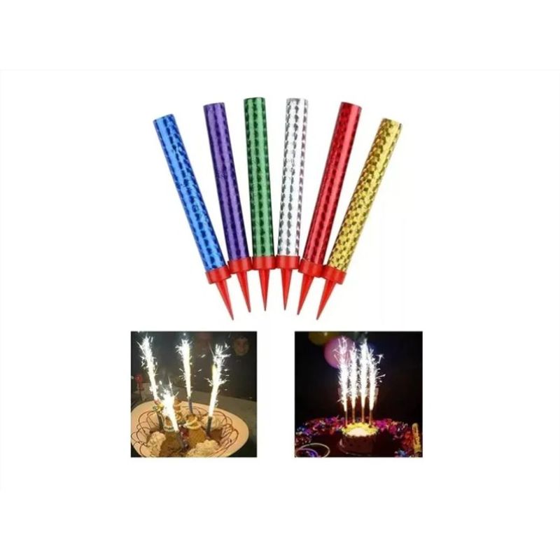 HAZ TU CLICK - Pack 6 Velas Mágicas Bengalas 25 Cm Cumpleaños Fiesta