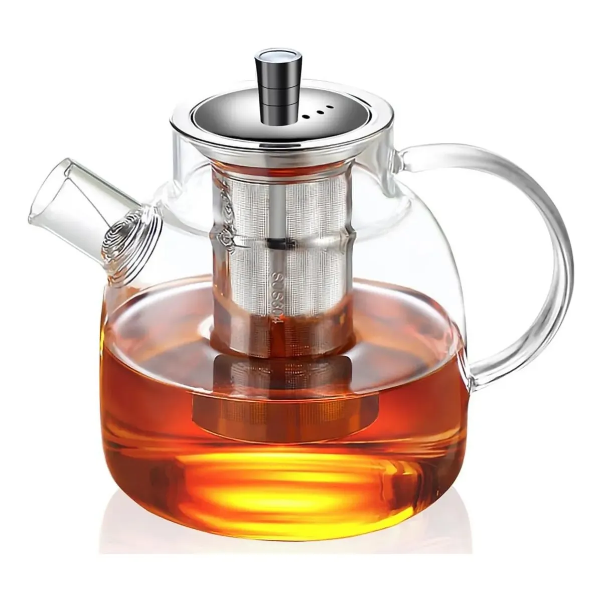 GENERICO - Tetera Vidrio Resistente Fuego Infusora 1.5 ml Té Infusiones
