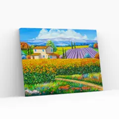 GENERICO - Pintura con números en bastidor 40x50 - Paisaje campestre - Painting by numbers