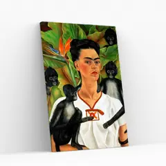 GENERICO - Pintura con números en bastidor 25X35 - Frida con mono - Painting by numbers