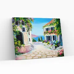 GENERICO - Pintura con números en bastidor 40x50 - Camino de piedras - Painting by numbers