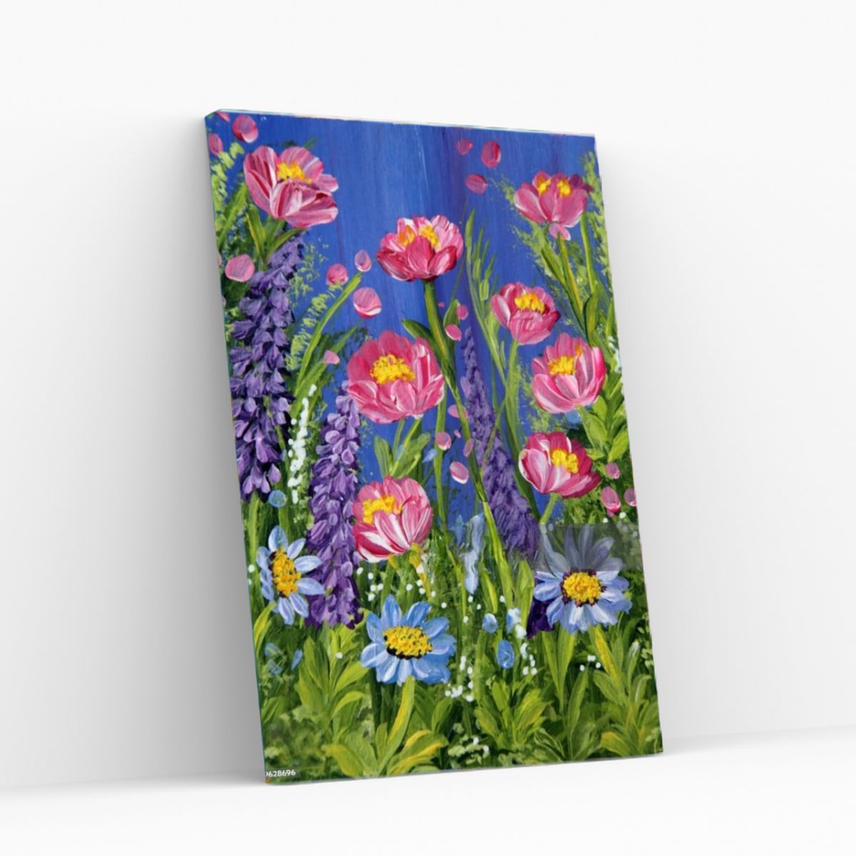 GENERICO - Pintura con números en bastidor 40x50 - flores de primavera - Painting by numbers