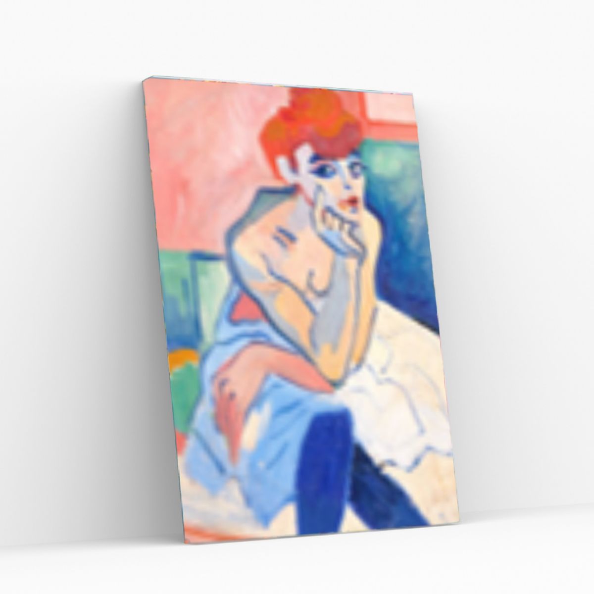 GENERICO - Pintura con números en bastidor 25X35 - Mujer en camisa - Painting by numbers