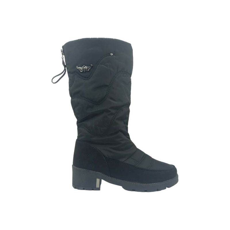 HERIEL - Bota Negra Impermeable Mujer