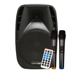 CARVERPRO - CAJA ACUSTICA PORTABLE CON 2 MICROFONOS + BLUETOOTH